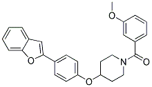 4-[4-(1-BENZOFURAN-2-YL)PHENOXY]-1-(3-METHOXYBENZOYL)PIPERIDINE Struktur