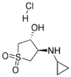 TRANS-4-CYCLOPROPYLAMINO-1,1-DIOXO-TETRAHYDROTHIOPHEN-3-OL HYDROCHLORIDE Struktur