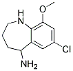 7-CHLORO-9-METHOXY-2,3,4,5-TETRAHYDRO-1H-BENZO[B]AZEPIN-5-YLAMINE Struktur