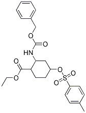 ALL-CIS-2-BENZYLOXYCARBONYLAMINO-4-(TOLUENE-4-SULFONYLOXY)-CYCLOHEXANECARBOXYLIC ACID ETHYL ESTER Struktur