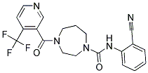 N-(2-CYANOPHENYL)-4-([4-(TRIFLUOROMETHYL)PYRIDIN-3-YL]CARBONYL)-1,4-DIAZEPANE-1-CARBOXAMIDE Struktur