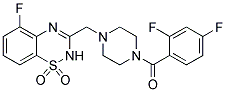 3-([4-(2,4-DIFLUOROBENZOYL)PIPERAZIN-1-YL]METHYL)-5-FLUORO-2H-1,2,4-BENZOTHIADIAZINE 1,1-DIOXIDE Struktur