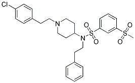 N-(1-[2-(4-CHLOROPHENYL)ETHYL]PIPERIDIN-4-YL)-3-(METHYLSULFONYL)-N-(2-PHENYLETHYL)BENZENESULFONAMIDE Struktur