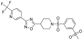 5-[5-(1-([3-(METHYLSULFONYL)PHENYL]SULFONYL)PIPERIDIN-4-YL)-1,2,4-OXADIAZOL-3-YL]-2-(TRIFLUOROMETHYL)PYRIDINE Struktur