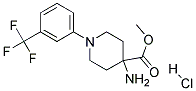 METHYL 4-AMINO-1-(3-(TRIFLUOROMETHYL)PHENYL)PIPERIDINE-4-CARBOXYLATE HYDROCHLORIDE Struktur