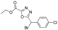 ETHYL 5-[BROMO(4-CHLOROPHENYL)METHYL]-1,3,4-OXADIAZOLE-2-CARBOXYLATE Struktur