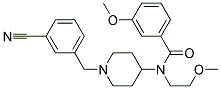 N-[1-(3-CYANOBENZYL)PIPERIDIN-4-YL]-3-METHOXY-N-(2-METHOXYETHYL)BENZAMIDE Struktur