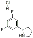 (S)-2-(3,5-DIFLUOROPHENYL)PYRROLIDINE HYDROCHLORIDE Struktur