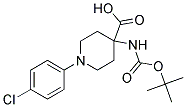 4-(TERT-BUTOXYCARBONYLAMINO)-1-(4-CHLOROPHENYL)PIPERIDINE-4-CARBOXYLIC ACID Struktur