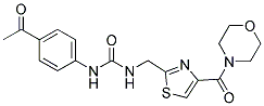 N-(4-ACETYLPHENYL)-N'-([4-(MORPHOLIN-4-YLCARBONYL)-1,3-THIAZOL-2-YL]METHYL)UREA Struktur