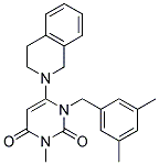 6-(3,4-DIHYDRO-1H-ISOQUINOLIN-2-YL)-1-(3,5-DIMETHYL-BENZYL)-3-METHYL-1H-PYRIMIDINE-2,4-DIONE Struktur