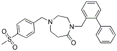 4-(BIPHENYL-2-YLMETHYL)-1-[4-(METHYLSULFONYL)BENZYL]-1,4-DIAZEPAN-5-ONE Struktur