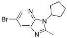 6-BROMO-3-CYCLOPENTYL-2-METHYL-3H-IMIDAZO[4,5-B]PYRIDINE Struktur