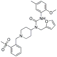 N-(2-FURYLMETHYL)-N'-(2-METHOXY-5-METHYLPHENYL)-N-(1-[2-(METHYLSULFONYL)BENZYL]PIPERIDIN-4-YL)UREA Struktur