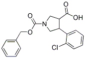 4-(2-CHLORO-PHENYL)-PYRROLIDINE-1,3-DICARBOXYLIC ACID 1-BENZYL ESTER Struktur