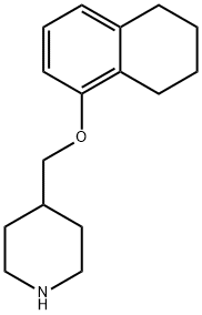 4-[(5,6,7,8-TETRAHYDRO-1-NAPHTHALENYLOXY)METHYL]-PIPERIDINE Struktur