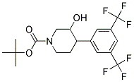 N-BOC-3-HYDROXY-4-(3,5-BIS-TRIFLUOROMETHYLPHENYL) PIPERIDINE Struktur