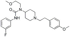 N'-(3-FLUOROPHENYL)-N-(2-METHOXYETHYL)-N-(1-[2-(4-METHOXYPHENYL)ETHYL]PIPERIDIN-4-YL)UREA Struktur