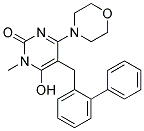 5-BIPHENYL-2-YLMETHYL-6-HYDROXY-1-METHYL-4-MORPHOLIN-4-YL-1H-PYRIMIDIN-2-ONE Struktur