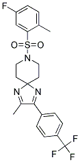 8-[(5-FLUORO-2-METHYLPHENYL)SULFONYL]-2-METHYL-3-[4-(TRIFLUOROMETHYL)PHENYL]-1,4,8-TRIAZASPIRO[4.5]DECA-1,3-DIENE Struktur