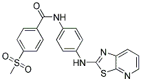 4-(METHYLSULFONYL)-N-[4-([1,3]THIAZOLO[5,4-B]PYRIDIN-2-YLAMINO)PHENYL]BENZAMIDE Struktur