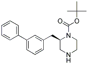 (R)-2-BIPHENYL-3-YLMETHYL-PIPERAZINE-1-CARBOXYLIC ACID TERT-BUTYL ESTER Struktur