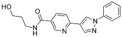 N-(3-HYDROXYPROPYL)-6-(1-PHENYL-1H-PYRAZOL-4-YL)NICOTINAMIDE Struktur