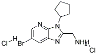 C-(6-BROMO-3-CYCLOPENTYL-3H-IMIDAZO[4,5-B]PYRIDIN-2-YL)-METHYLAMINE DIHYDROCHLORIDE Struktur