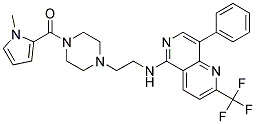 N-(2-(4-[(1-METHYL-1H-PYRROL-2-YL)CARBONYL]PIPERAZIN-1-YL)ETHYL)-8-PHENYL-2-(TRIFLUOROMETHYL)-1,6-NAPHTHYRIDIN-5-AMINE Struktur