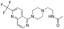 N-(2-(4-[2-(TRIFLUOROMETHYL)-1,6-NAPHTHYRIDIN-5-YL]PIPERAZIN-1-YL)ETHYL)ACETAMIDE Struktur