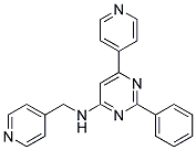 2-PHENYL-6-PYRIDIN-4-YL-N-(PYRIDIN-4-YLMETHYL)PYRIMIDIN-4-AMINE Struktur