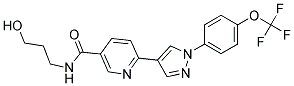 N-(3-HYDROXYPROPYL)-6-(1-[4-(TRIFLUOROMETHOXY)PHENYL]-1H-PYRAZOL-4-YL)NICOTINAMIDE Struktur