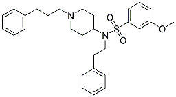 3-METHOXY-N-(2-PHENYLETHYL)-N-[1-(3-PHENYLPROPYL)PIPERIDIN-4-YL]BENZENESULFONAMIDE Struktur