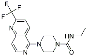 N-ETHYL-4-[2-(TRIFLUOROMETHYL)-1,6-NAPHTHYRIDIN-5-YL]PIPERAZINE-1-CARBOXAMIDE Struktur