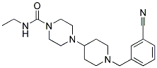 4-[1-(3-CYANOBENZYL)PIPERIDIN-4-YL]-N-ETHYLPIPERAZINE-1-CARBOXAMIDE Struktur