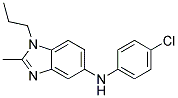 (4-CHLORO-PHENYL)-(2-METHYL-1-PROPYL-1H-BENZOIMIDAZOL-5-YL)-AMINE Struktur