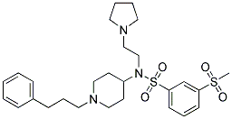 3-(METHYLSULFONYL)-N-[1-(3-PHENYLPROPYL)PIPERIDIN-4-YL]-N-(2-PYRROLIDIN-1-YLETHYL)BENZENESULFONAMIDE Struktur