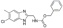 (6-CHLORO-5-METHYL-1H-BENZIMIDAZOL-2-YLMETHYL)-CARBAMIC ACID BENZYL ESTER Struktur