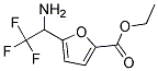 5-(1-AMINO-2,2,2-TRIFLUORO-ETHYL)-FURAN-2-CARBOXYLIC ACID ETHYL ESTER Struktur