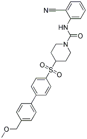 N-(2-CYANOPHENYL)-4-([4'-(METHOXYMETHYL)BIPHENYL-4-YL]SULFONYL)PIPERIDINE-1-CARBOXAMIDE Struktur