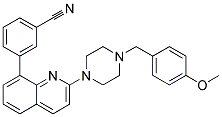 3-(2-[4-(4-METHOXYBENZYL)PIPERAZIN-1-YL]QUINOLIN-8-YL)BENZONITRILE Struktur