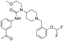 N'-(3-ACETYLPHENYL)-N-(1-[2-(DIFLUOROMETHOXY)BENZYL]PIPERIDIN-4-YL)-N-(2-METHOXYETHYL)UREA Struktur