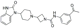 N-(3-ACETYLPHENYL)-3-[4-(2-OXO-2,3-DIHYDRO-1H-BENZIMIDAZOL-1-YL)PIPERIDIN-1-YL]AZETIDINE-1-CARBOXAMIDE Struktur