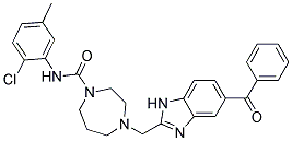 4-[(5-BENZOYL-1H-BENZIMIDAZOL-2-YL)METHYL]-N-(2-CHLORO-5-METHYLPHENYL)-1,4-DIAZEPANE-1-CARBOXAMIDE Struktur