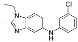 (3-CHLORO-PHENYL)-(1-ETHYL-2-METHYL-1H-BENZOIMIDAZOL-5-YL)-AMINE Struktur