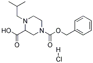 4-ISOBUTYL-PIPERAZINE-1,3-DICARBOXYLIC ACID 1-BENZYL ESTER HYDROCHLORIDE Struktur