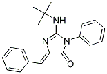 2-(T-BUTYLAMINO)-3-PHENYL-5-PHENYLMETHYLENE-4H-IMIDAZOL-4-ONE Struktur