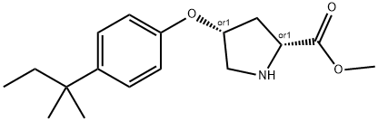 METHYL (2S,4S)-4-[4-(TERT-PENTYL)PHENOXY]-2-PYRROLIDINECARBOXYLATE Struktur