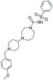 4-[1-(4-METHOXYBENZYL)PIPERIDIN-4-YL]-N-(PHENYLSULFONYL)-1,4-DIAZEPANE-1-CARBOXAMIDE Struktur