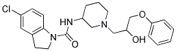 5-CHLORO-N-[1-(2-HYDROXY-3-PHENOXYPROPYL)PIPERIDIN-3-YL]INDOLINE-1-CARBOXAMIDE Struktur